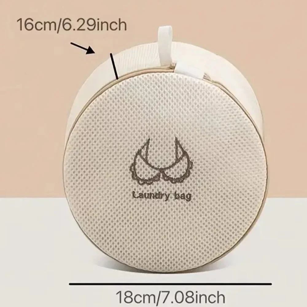6PC /SET NEW BEIGE HEAVY DUTY DOUBLE MESH LAYER EMBROIDERED LAUNDRY WASH BAGS